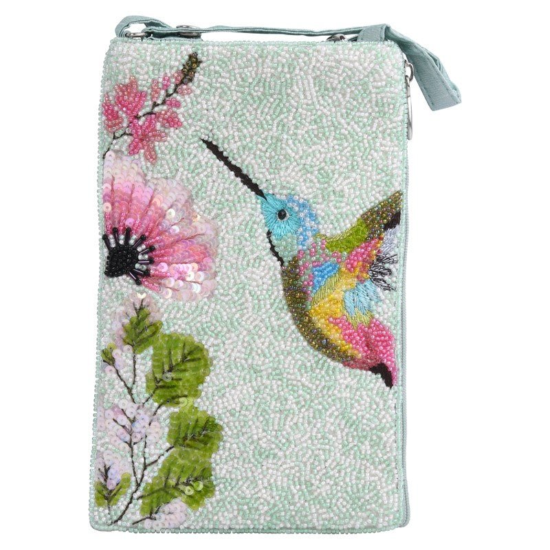 Bamboo Trading Co. Hummingbird & Cherry Blossom Beaded Club Bag