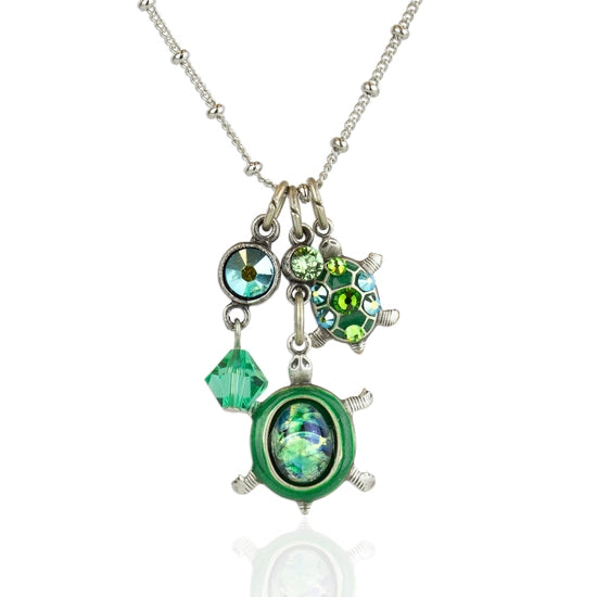 Anne Koplik "Turtle-y" Sparkling Crystal Jumble Necklace