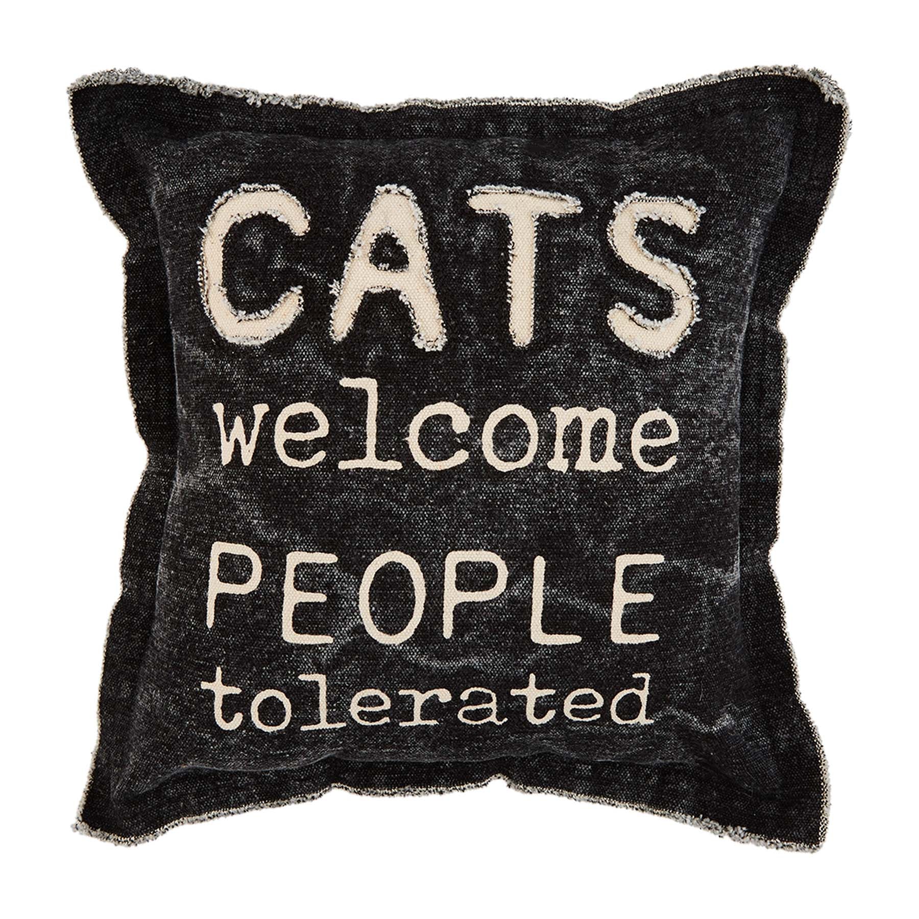 Mudpie CAT'S WELCOME PILLOW
