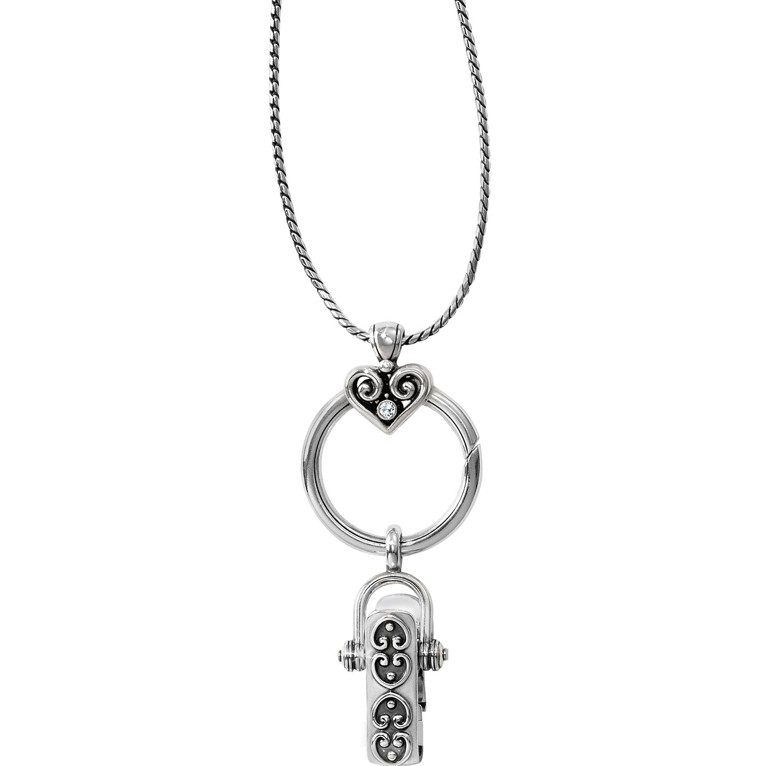 Brighton Alcazar Charm Badge Clip Necklace