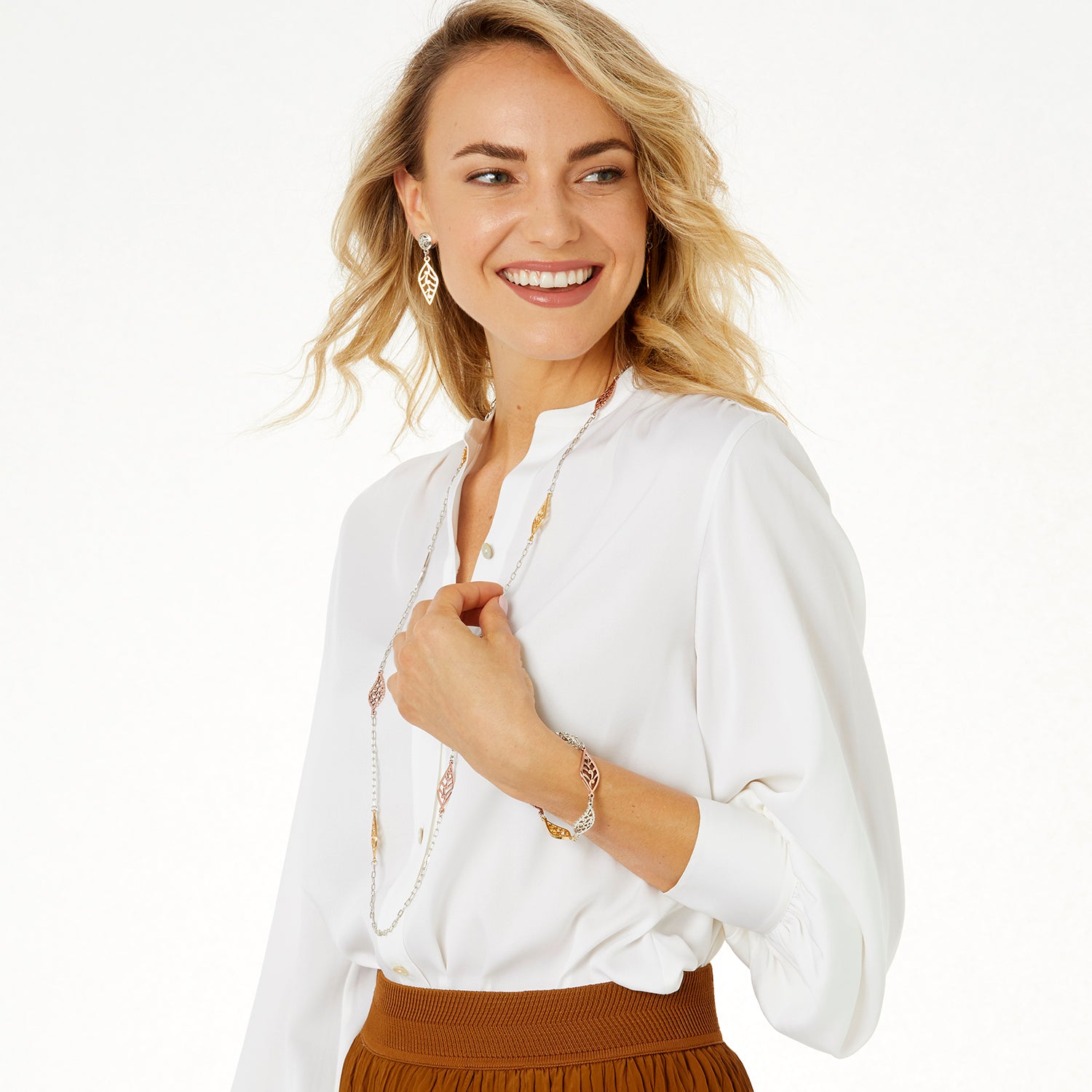 Brighton Barbados Leaves Mix Metal Bracelet - Juli's Wearable Art