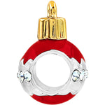 Brighton Christmas Round Ornament Bead - Juli's Wearable Art