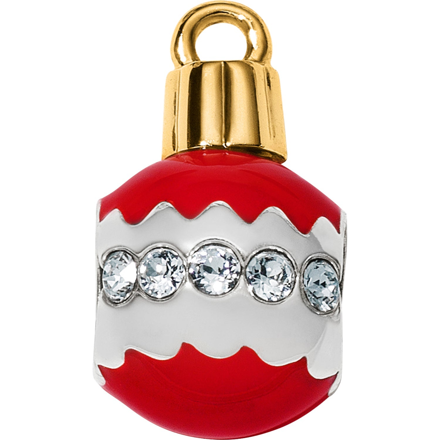 Brighton Christmas Round Ornament Bead - Juli's Wearable Art