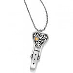 Brighton Floating Heart Badge Clip Necklace - Juli's Wearable Art