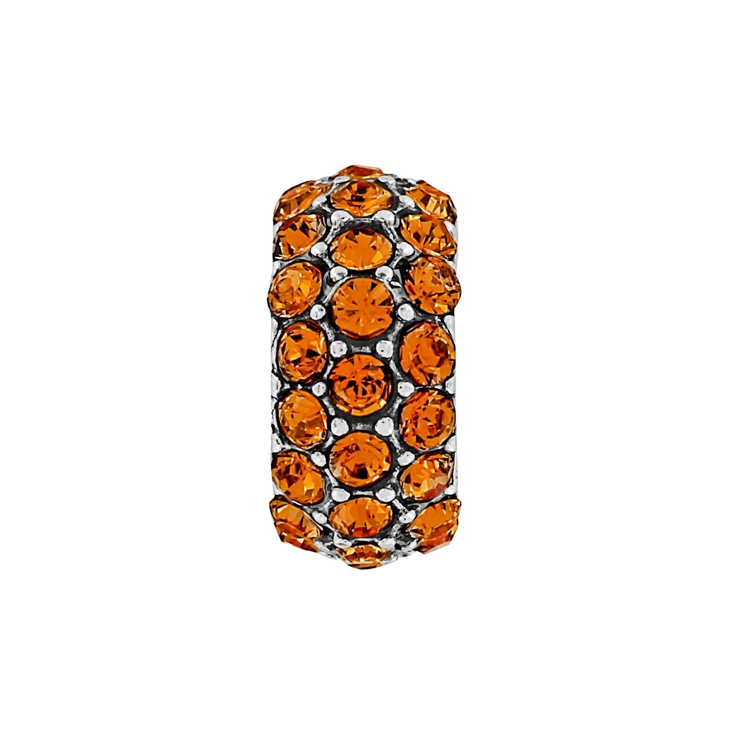 Brighton Glitter Spacer Bead | Yellow Topaz