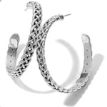 Brighton Interlok Braid Large Hoop Earrings - Juli's Wearable Art