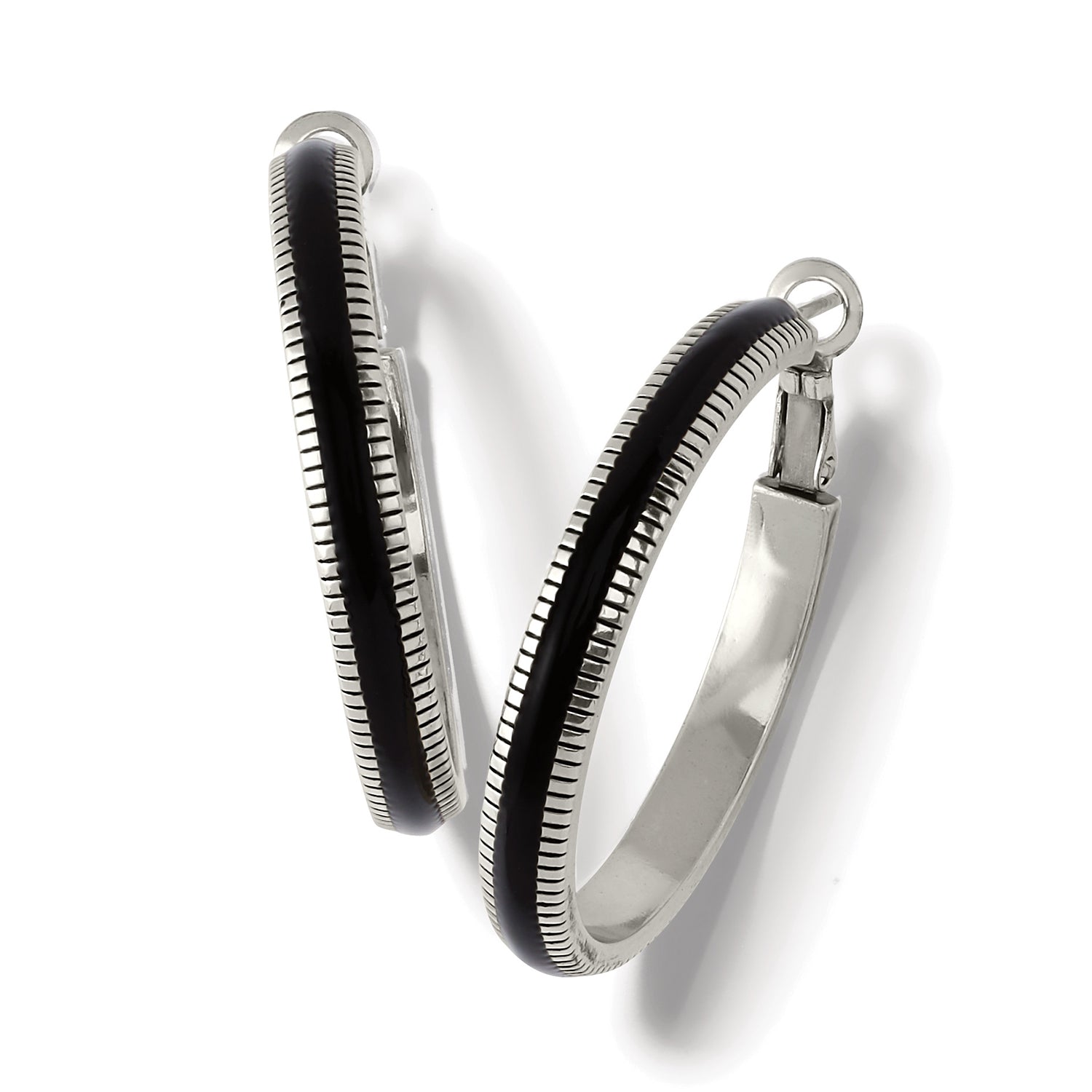 Brighton Interlok Noir Heirlom Hoop Earrings - Juli's Wearable Art