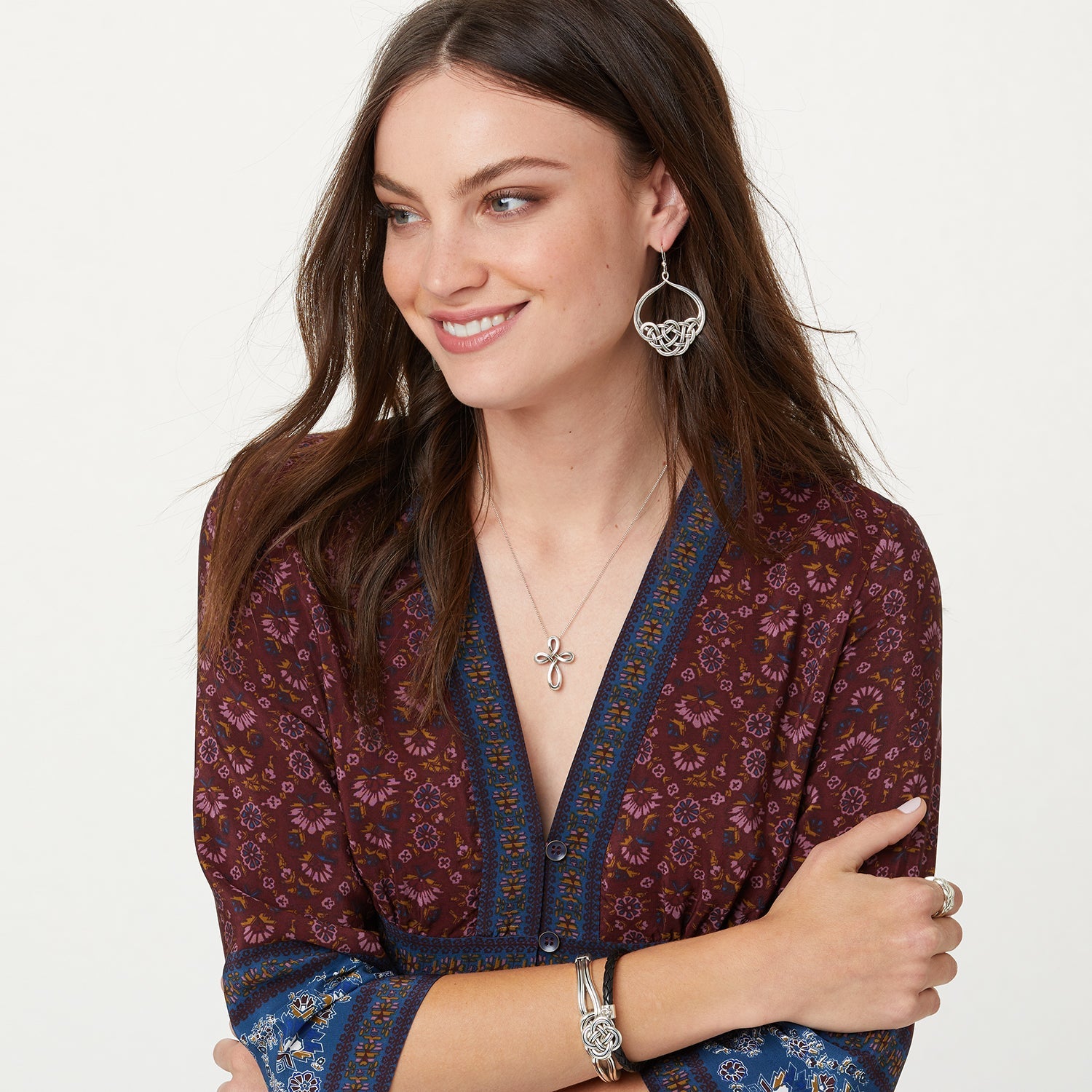 Brighton Interlok Petite Cross Necklace - Juli's Wearable Art