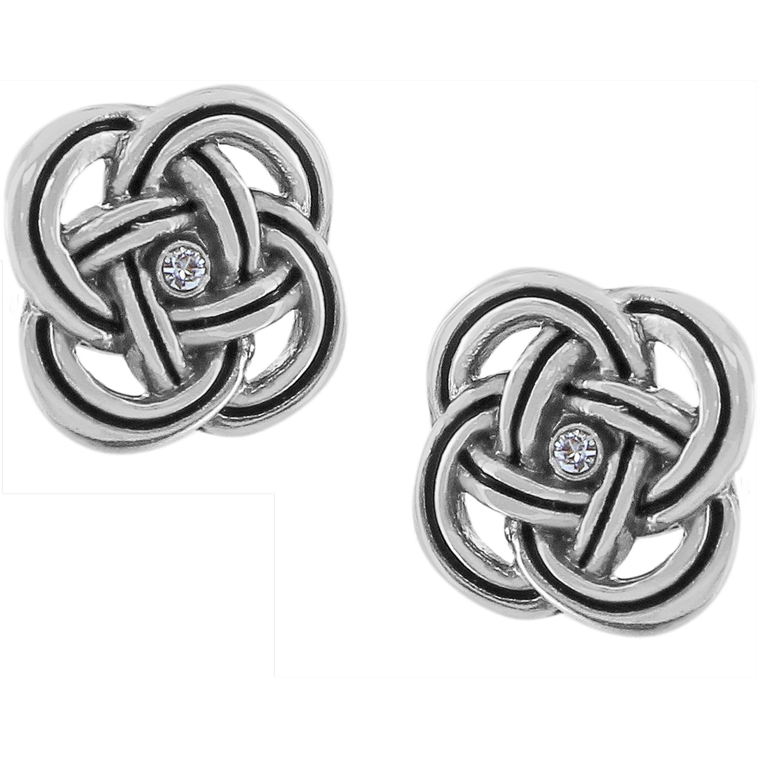 Brighton Interlok Post Earrings – Silver