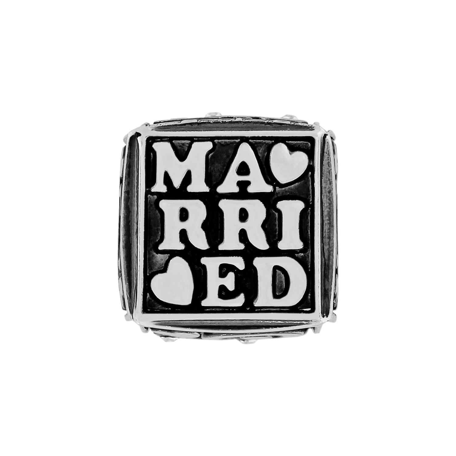 Brighton Just Married Cube Bead - Juli's Wearable Art