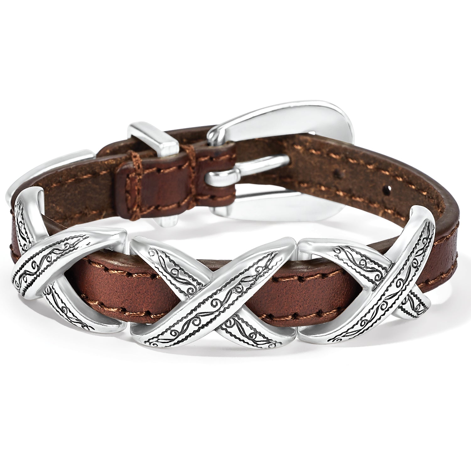 Brighton Kriss Kross Etched Bandit Bracelet - Juli's Wearable Art
