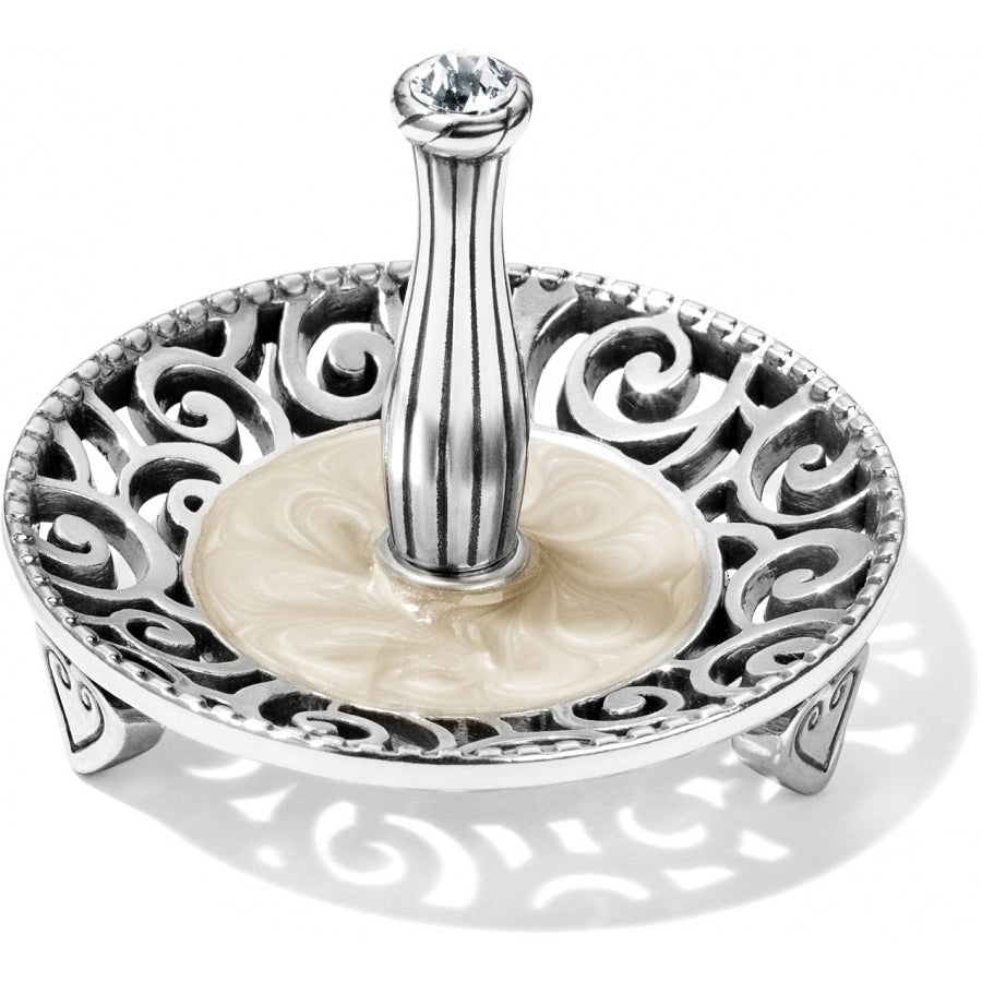 Brighton Lacie Daisy Ring Holder – Crystal Silver Flower