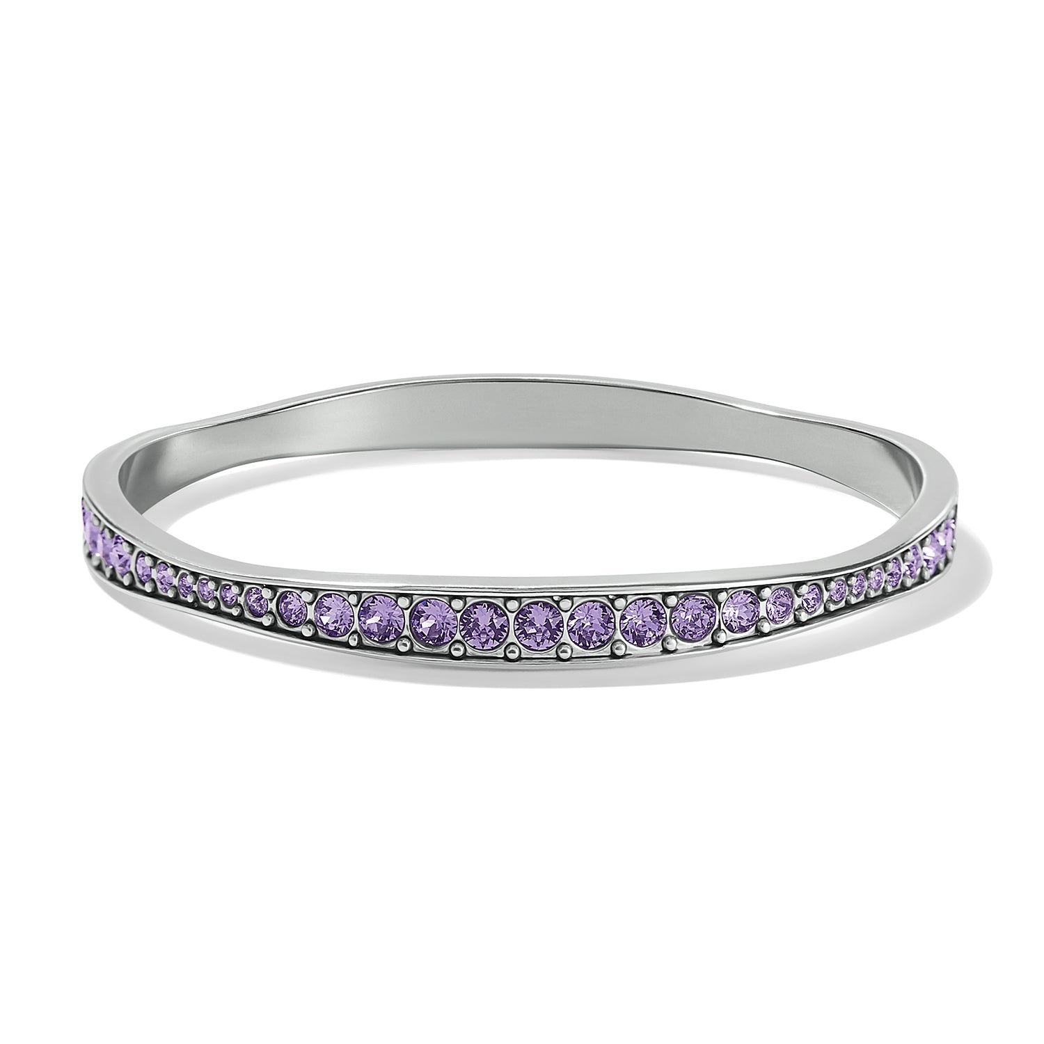 Brighton Light Hearted Crystal Bangle | Tanzanite