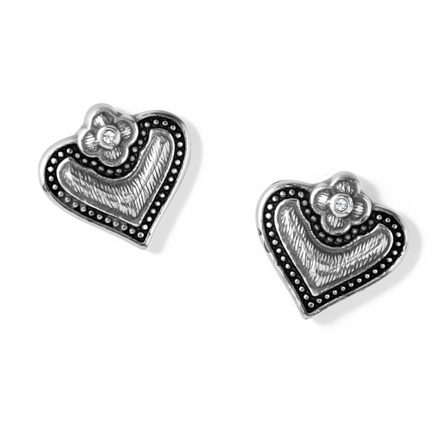 Brighton Luna Heart Mini Post Earrings - Juli's Wearable Art