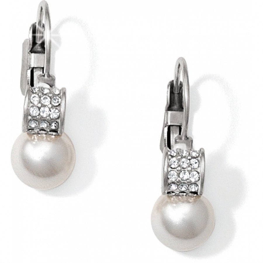 Brighton Meridian Petite Pearl Leverback Earrings – Silver