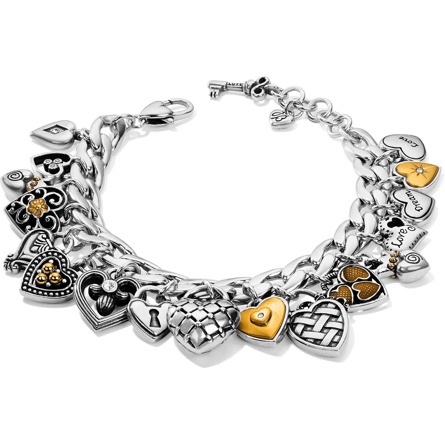 Brighton One Heart Charm Bracelet - Juli's Wearable Art