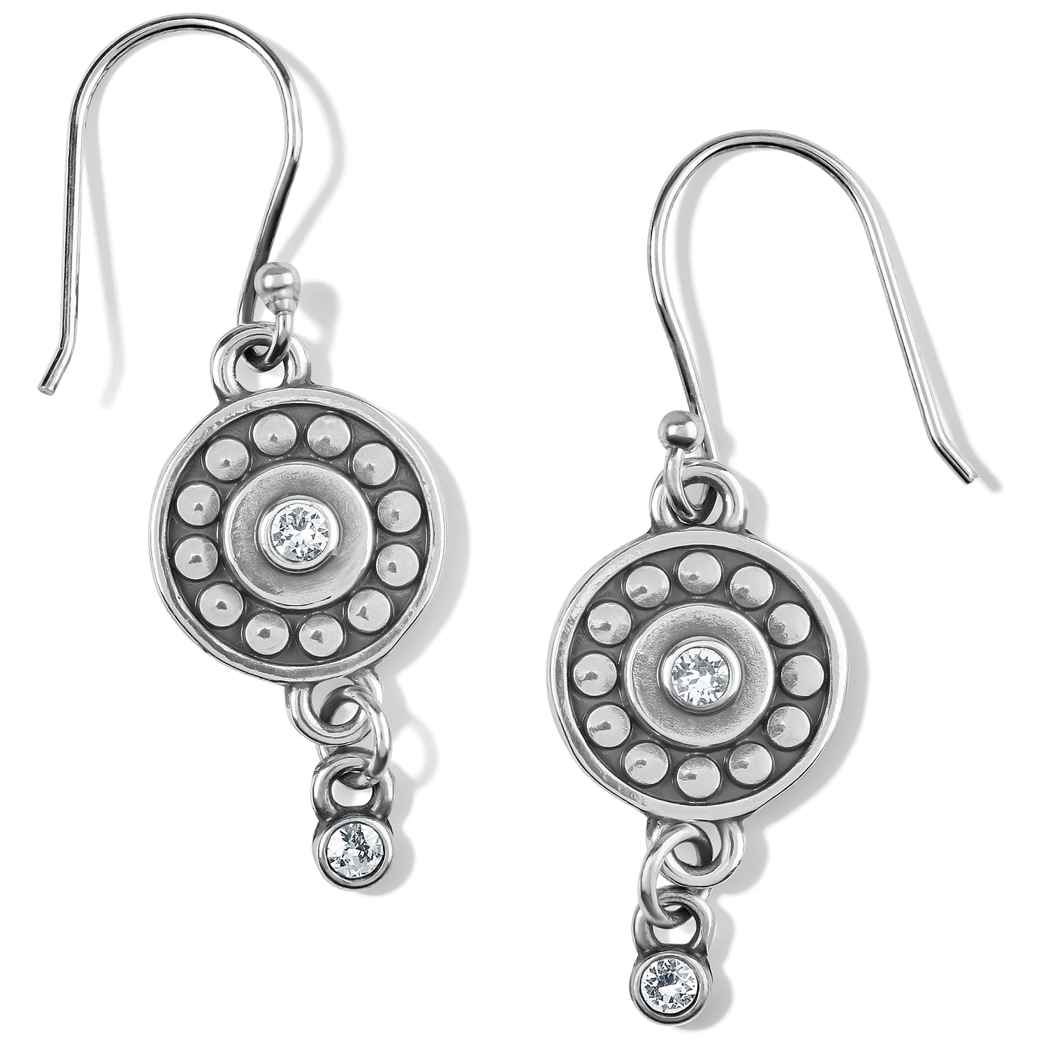 Brighton Pebble Dot Medali Reversible French Wire Earrings - Juli's Wearable Art