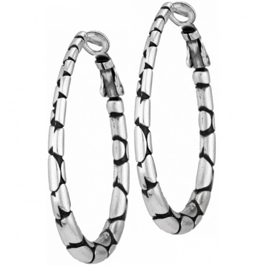Brighton Pebble Oval Hoop Earrings - Juli's Wearable Art
