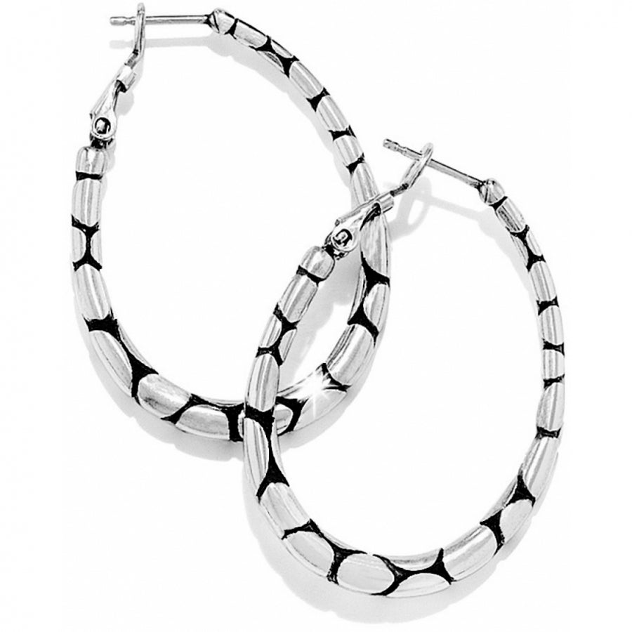 Brighton Pebble Oval Hoop Earrings - Juli's Wearable Art