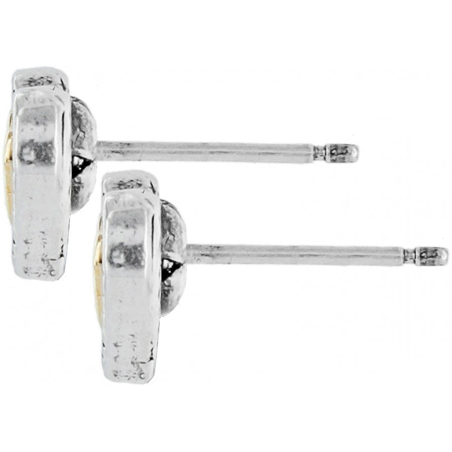 Brighton Rendezvous Mini Post Earrings – Two-Tone Heart Studs