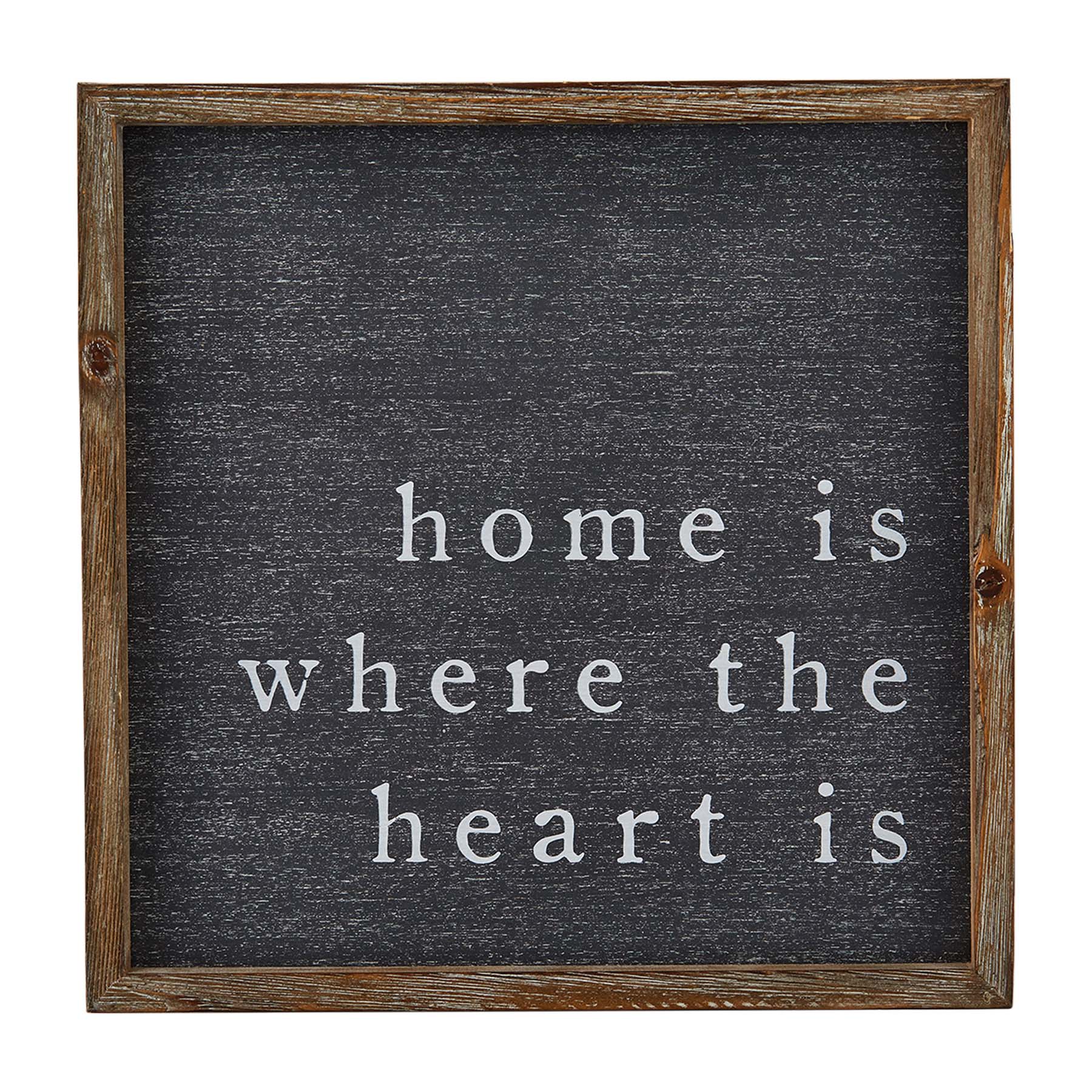 Mudpie Home Heart Black Plaque