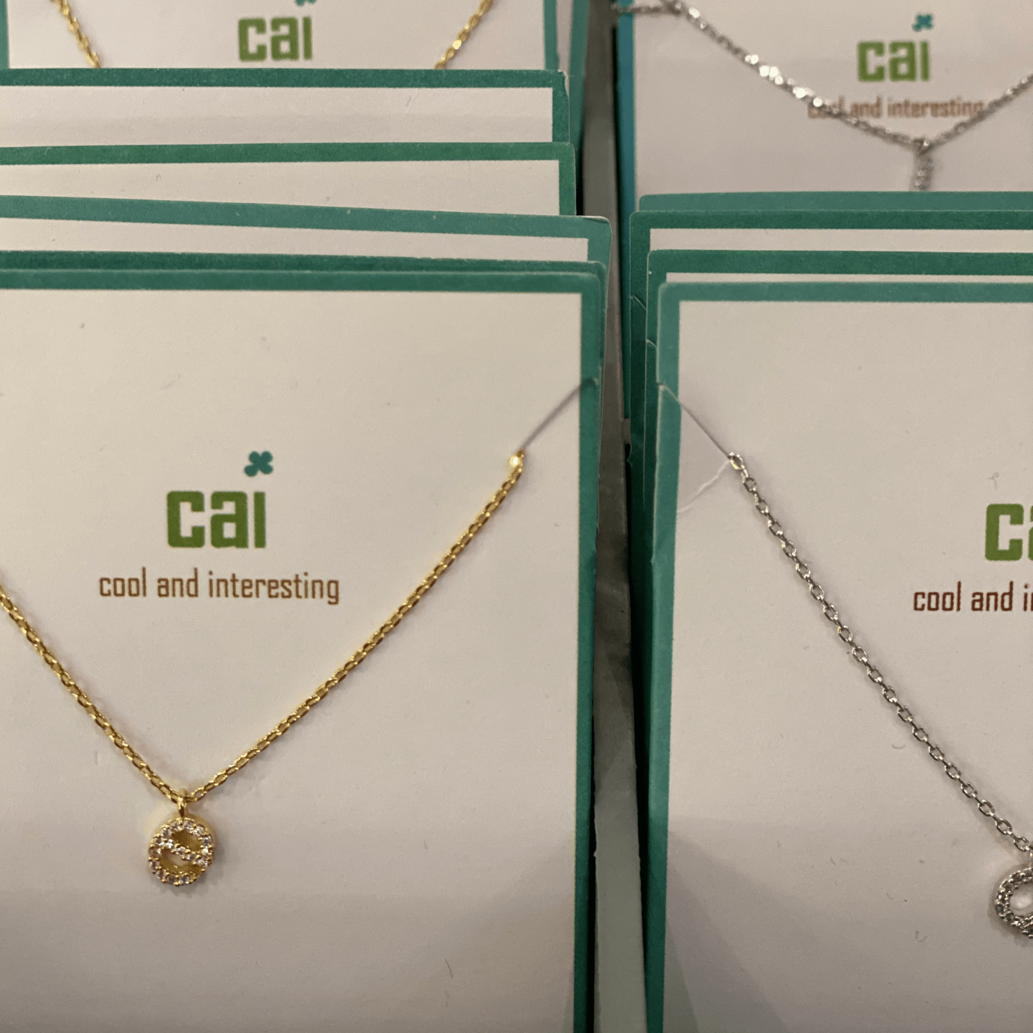 CAI Small Lower Case Initial Necklaces
