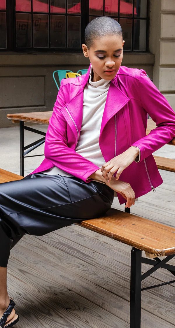 Clara Sunwoo Liquid Leather™ Signature Jacket - Magenta
