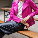 Clara Sunwoo Liquid Leather™ Signature Jacket - Magenta - Juli's Wearable Art