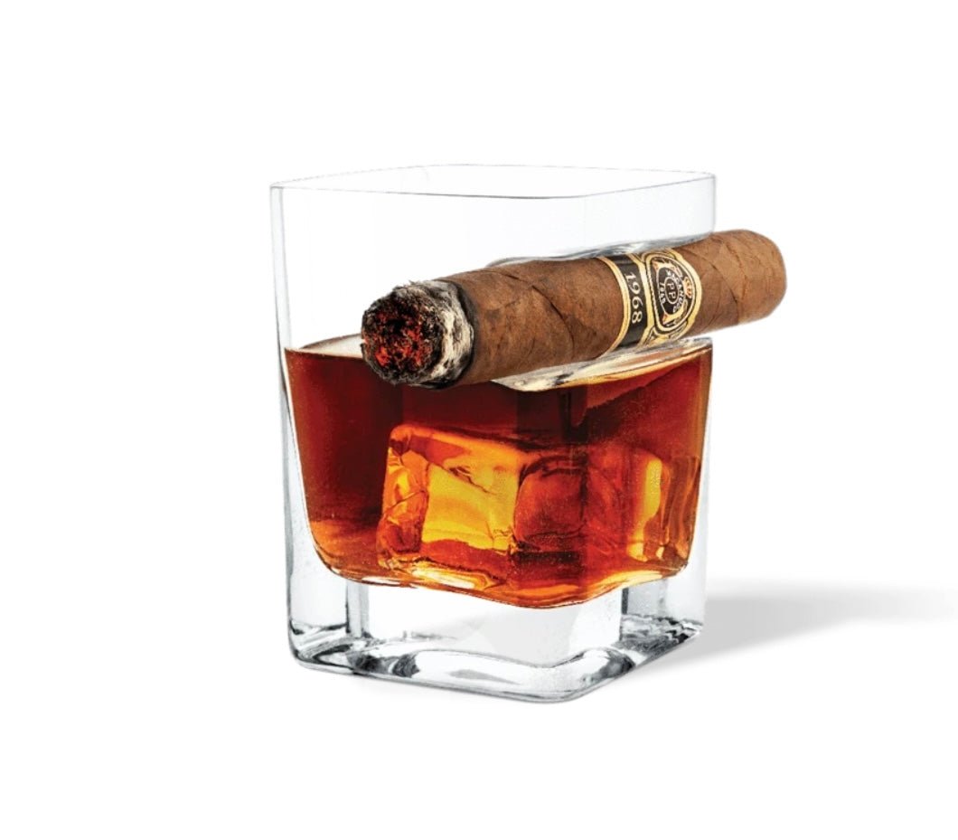 Corkcicle Cigar Glass - Whiskey Glass with Cigar Holder