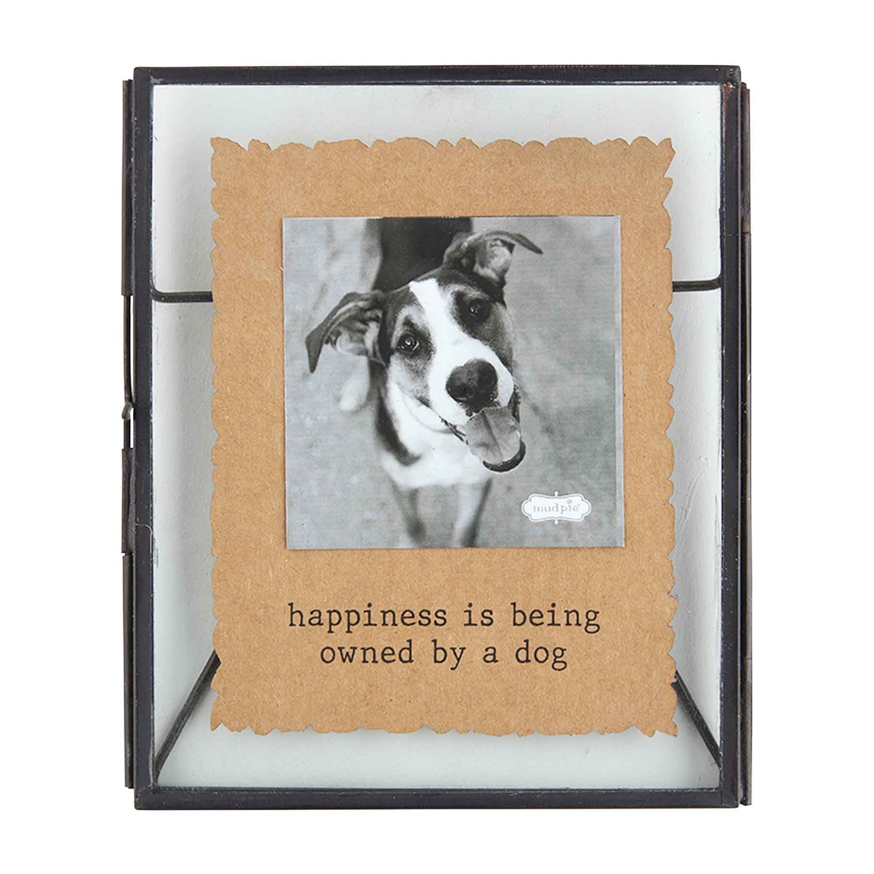 Mudpie HAPPINESS GLASS PET FRAME