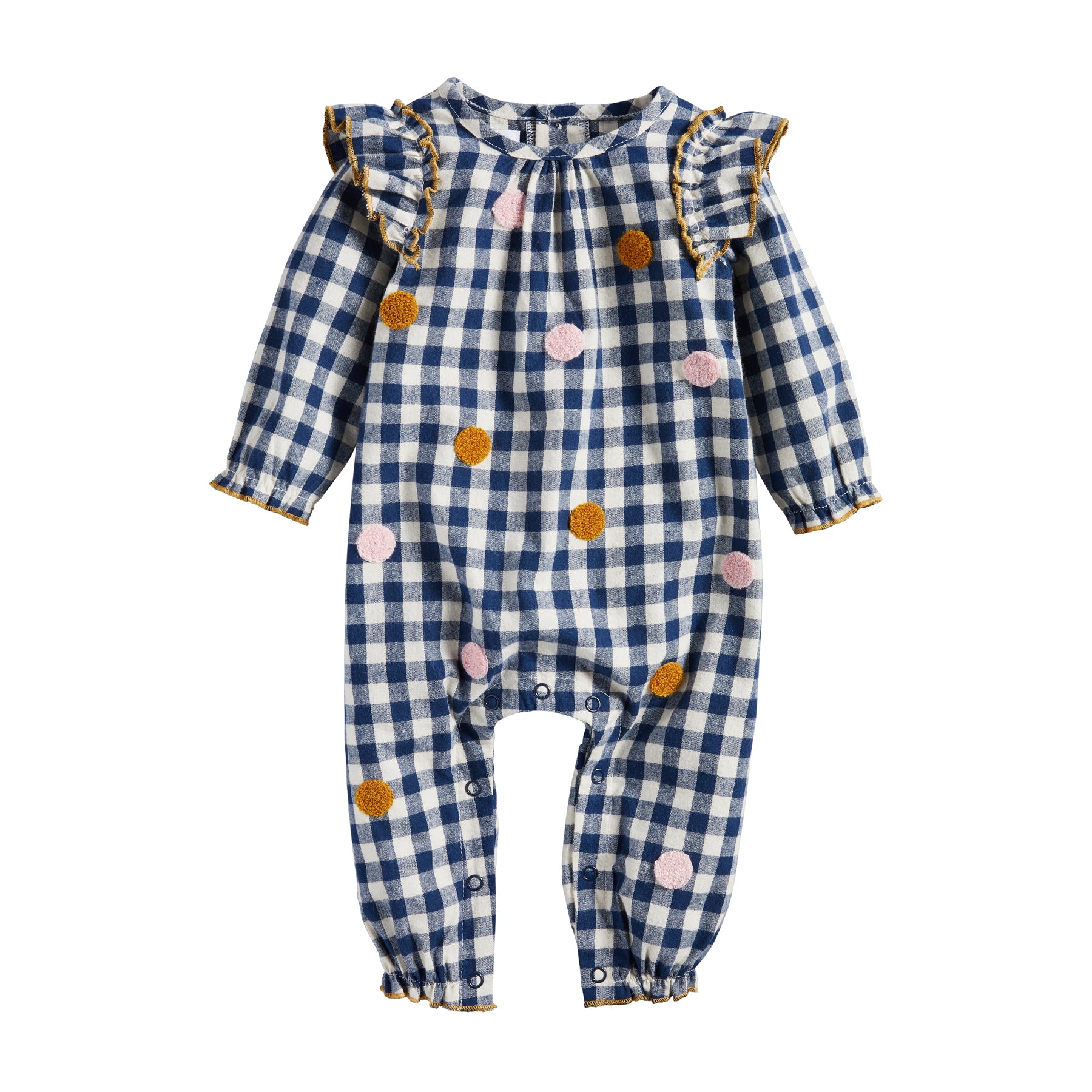 Mudpie Check Embroidered One-Piece