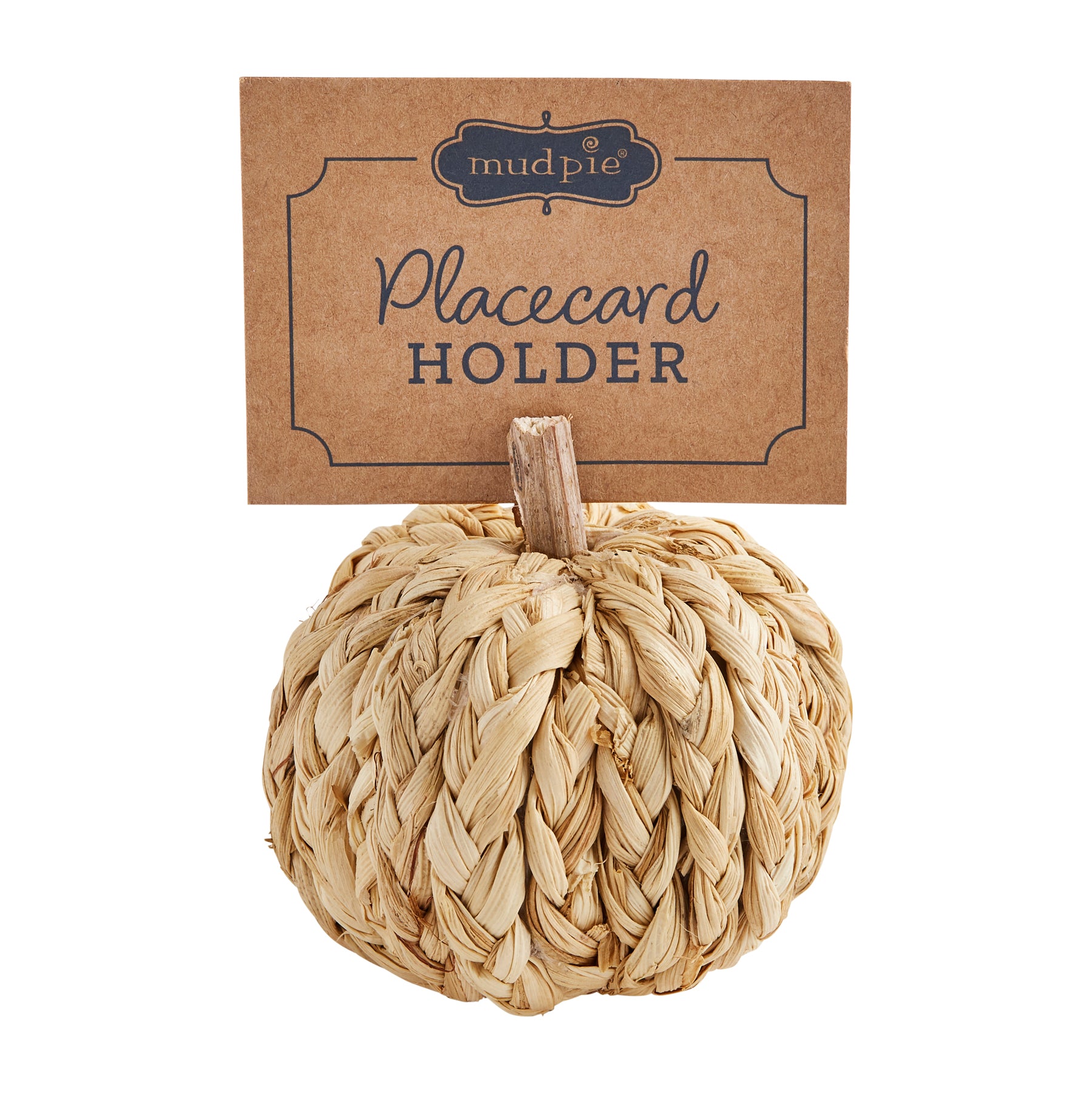 Mudpie Corn Husk Pumpkin Card Holders