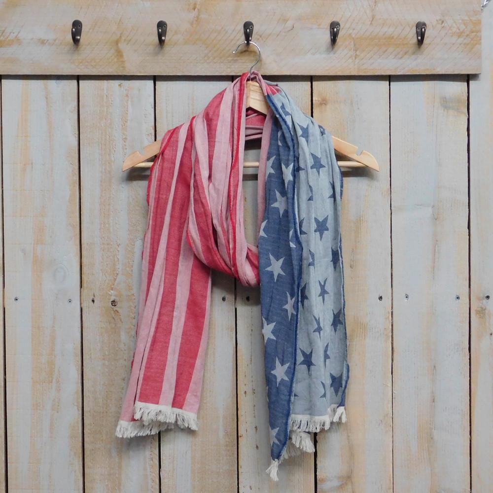 American Flag Scarf - Red, White, & Blue