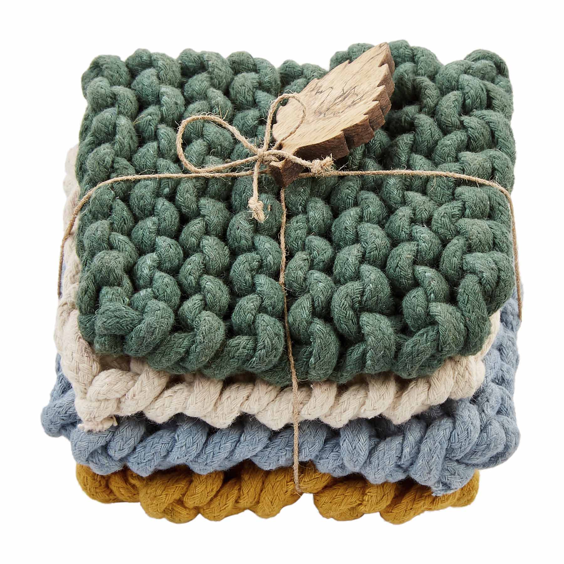 Mudpie Fall Crochet Coaster Sets