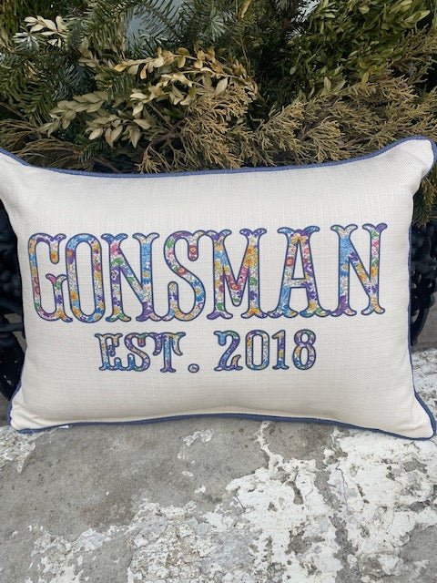 Family Name / Wedding Customizable Pillows - Juli's Wearable Art