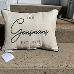 Family Name / Wedding Customizable Pillows - Juli's Wearable Art