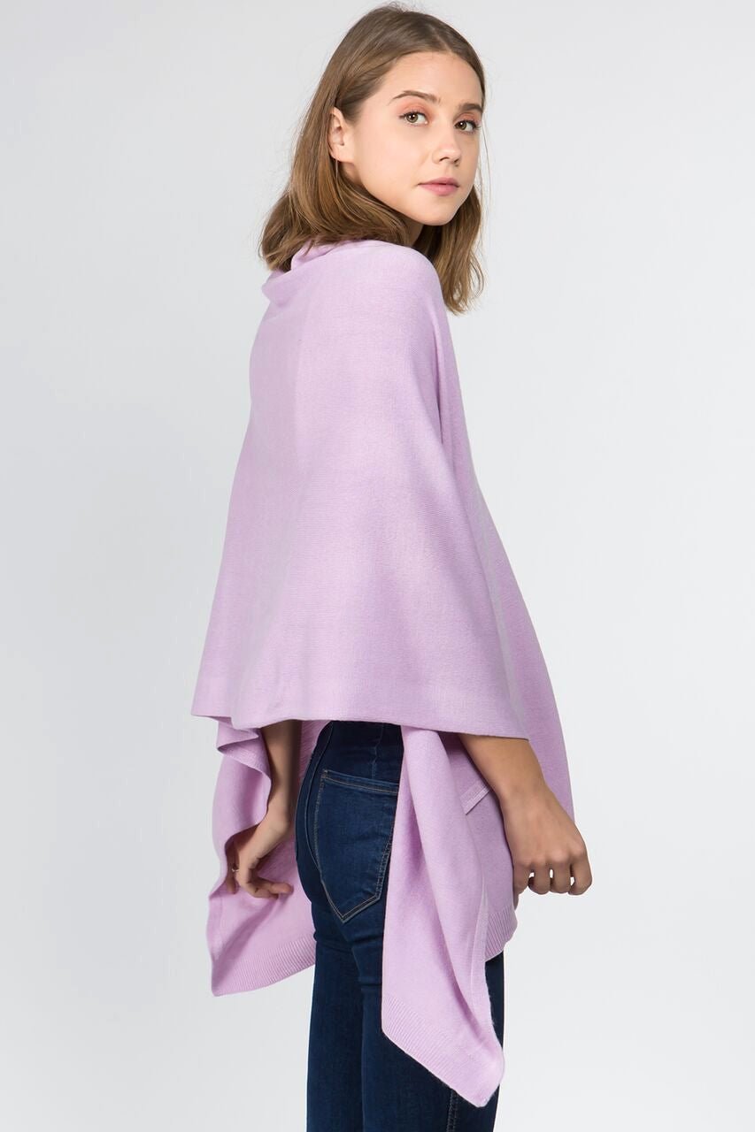 Soft Color Faux Cashmere Wrap - Lavender