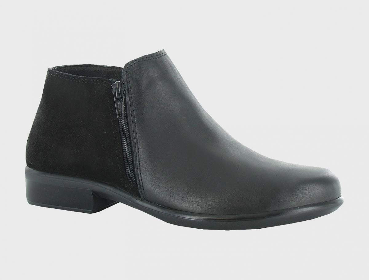 NAOT Helm Boot - Black Leather/Suede
