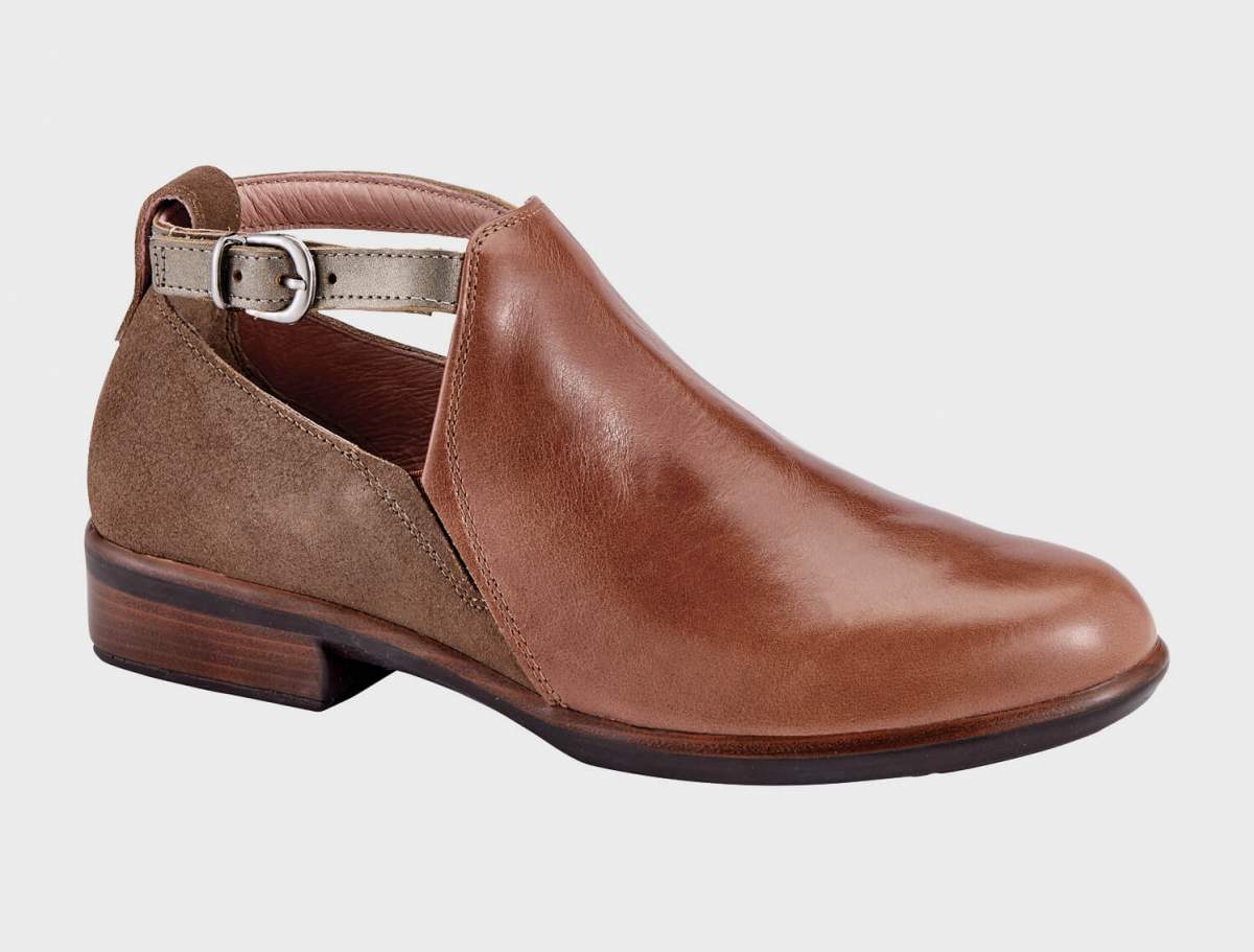 NAOT - Kamsin Shoe - Maple Brown/Antique Brown/Pewter