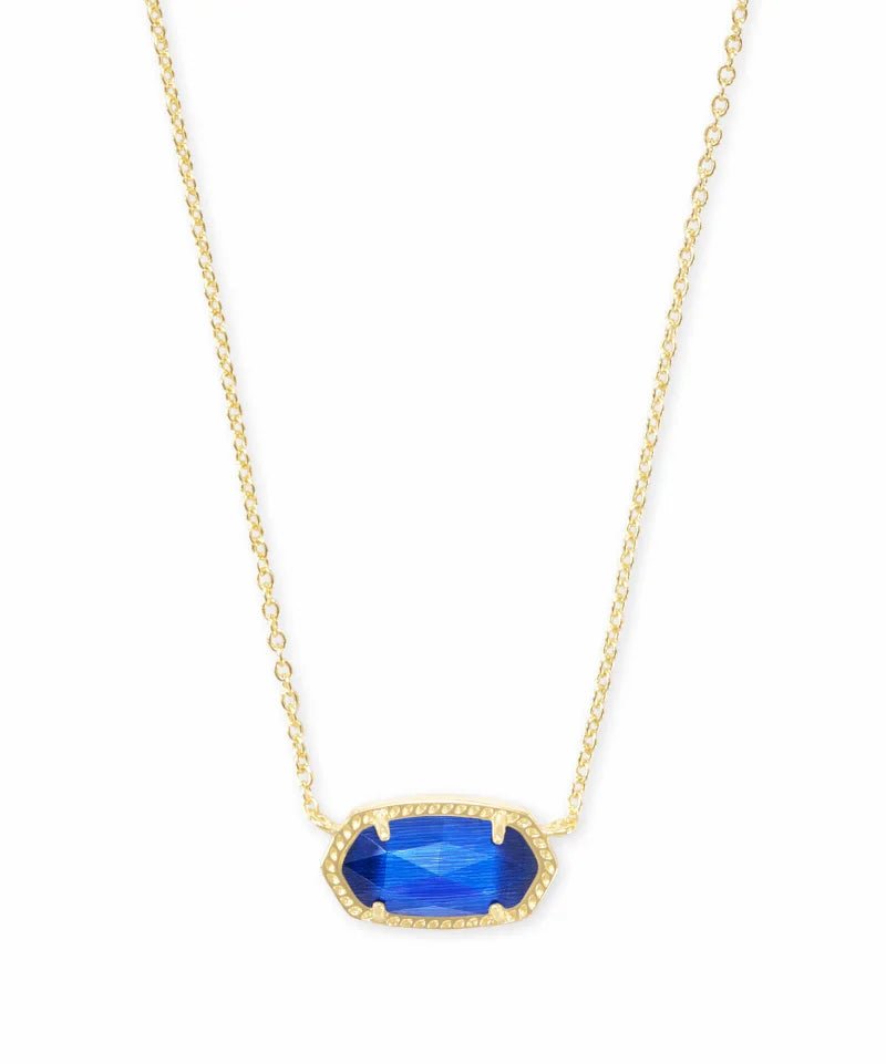 Kendra Scott Elisa Pendant Necklaces - Gold & Cobalt Blue Cat's Eye - Juli's Wearable Art