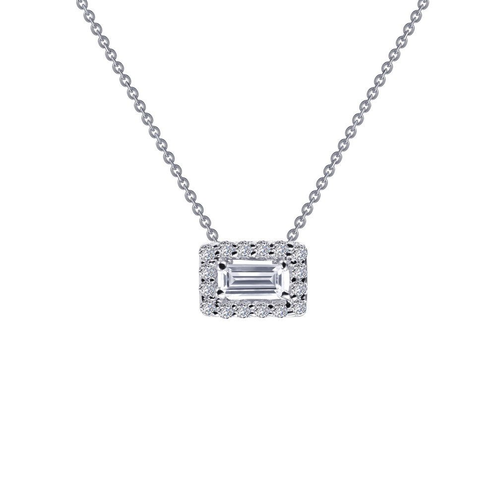 Lafonn Baguette Halo Necklace - Juli's Wearable Art
