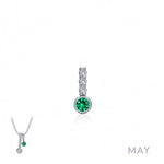 Lafonn Birthstone Love Pendant - .017 (4 Stones) - Juli's Wearable Art