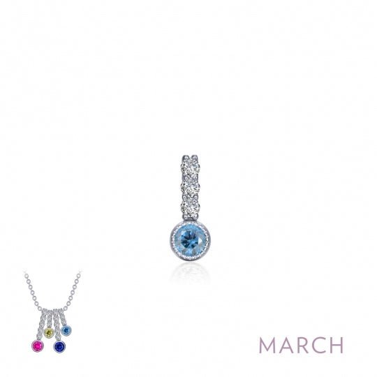 Lafonn Birthstone Love Pendant - .017 (4 Stones) - Juli's Wearable Art