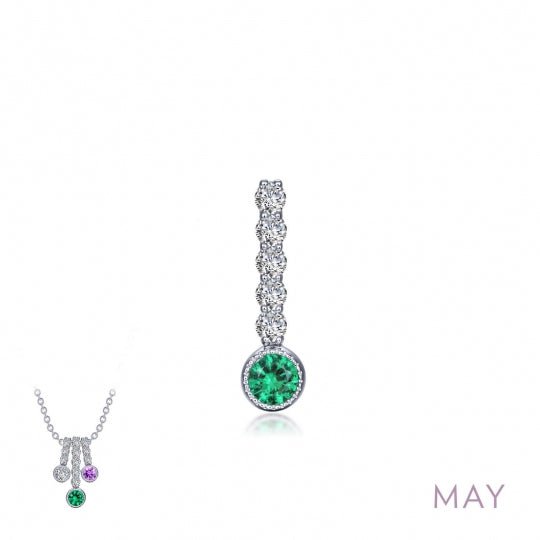 Lafonn Birthstone Love Pendant - .032 (6 Stone) - Juli's Wearable Art