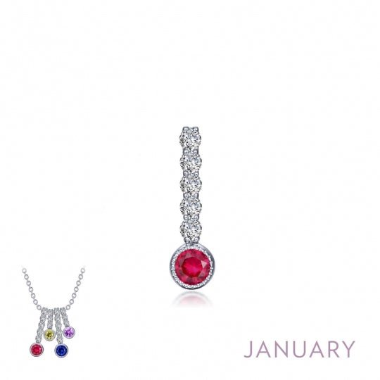 Lafonn Birthstone Love Pendant - .032 (6 Stone) - Juli's Wearable Art