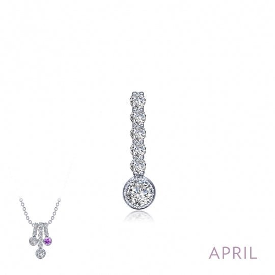 Lafonn Birthstone Love Pendant - .032 (6 Stone) - Juli's Wearable Art