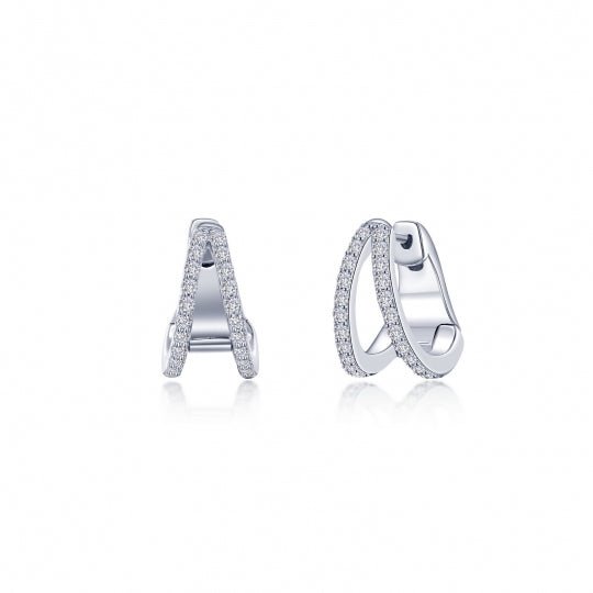 Lafonn Lassaire® Simulated Diamond Split Huggie Earrings - Juli's Wearable Art