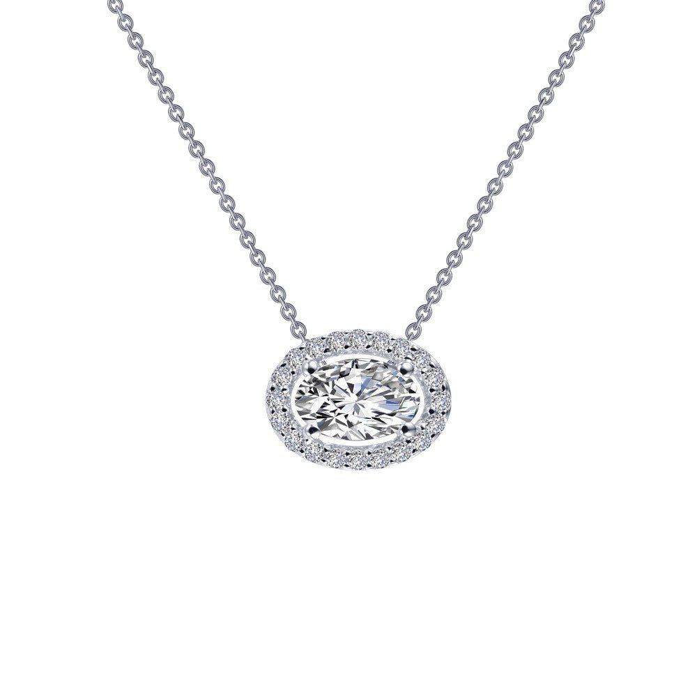 Lafonn Oval Halo Necklace - Juli's Wearable Art