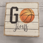 Local School Basketball Wood Block - Juli's Wearable Art