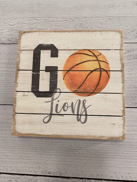 Local School Basketball Wood Block - Juli's Wearable Art